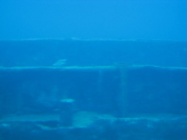 90 feet under water - sunken ship
