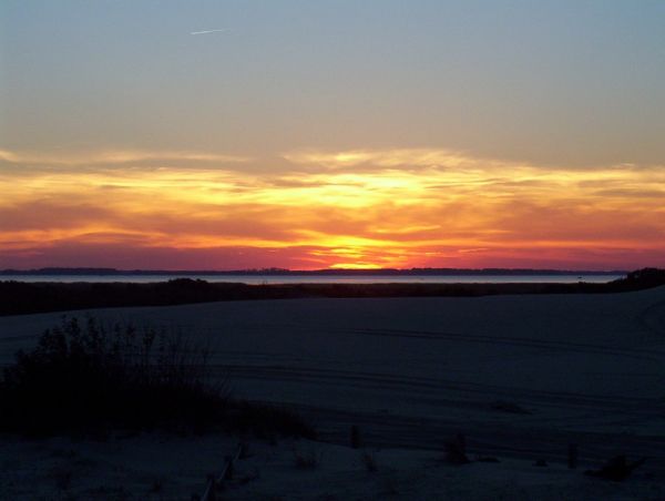 Sunset over the sound
